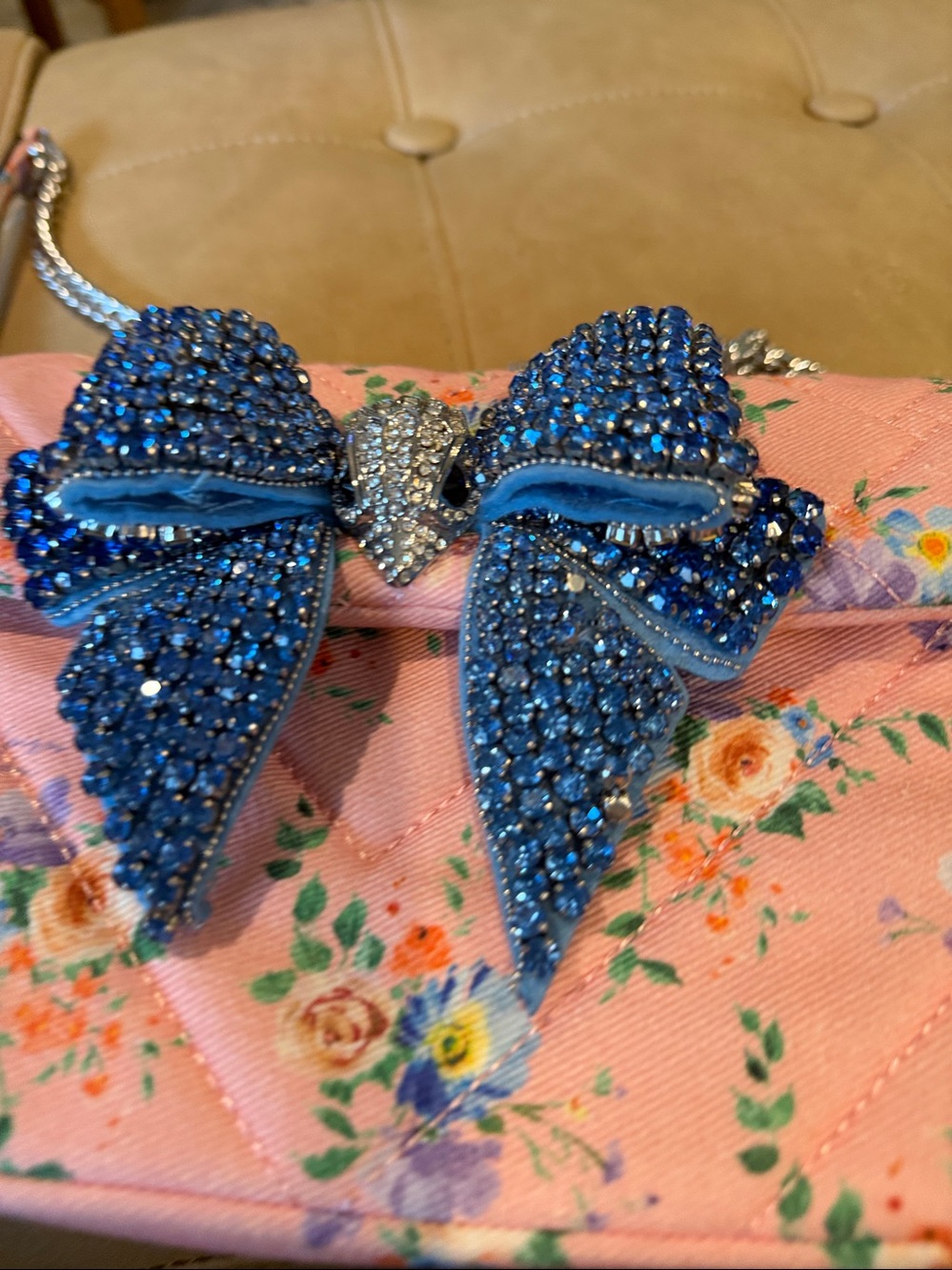 Kurt Geiger London The Kensington fabric and sequin Crossbody bag - Picture 10 of 11